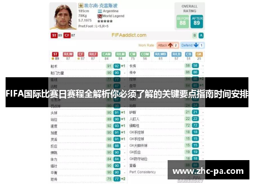 FIFA国际比赛日赛程全解析你必须了解的关键要点指南时间安排 FIFA国际比赛日赛程全解析你必须了解的关键要点指南时间安排